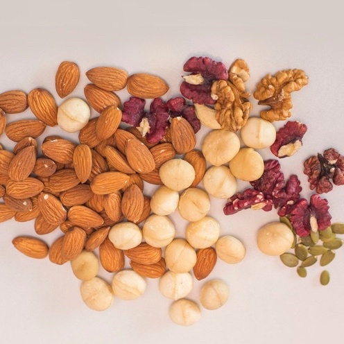 Hạt dinh dưỡng mix nuts ngũ cốc bà bầu granola ăn kiêng healthy 6 loại hạt 500gr Heryfoods