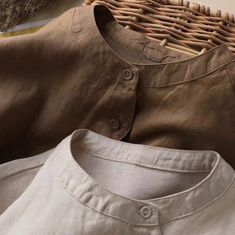 BIGSIZE- 50K -90Klg ÁO SƠ MI BÚP BÊ CHẤT VẢI LINEN THUN MỀM MỊN THOÁNG MÁT