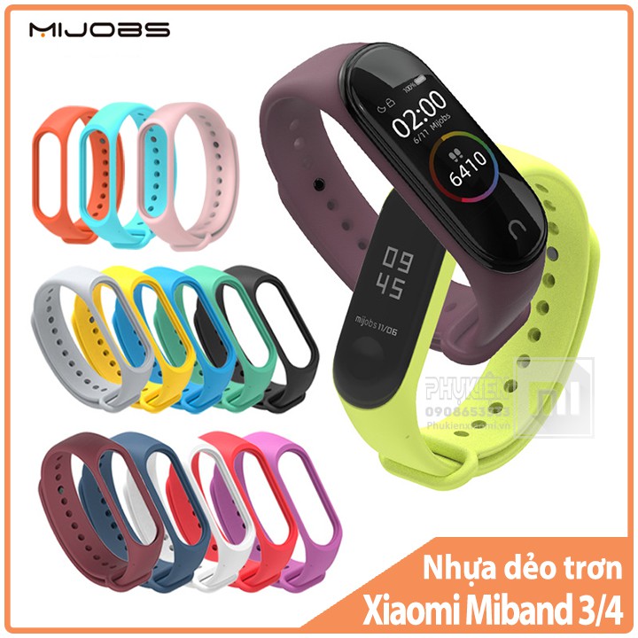 Vòng đeo thay thế Miband 3 / 4 nhiều màu lựa chọn Mijobs