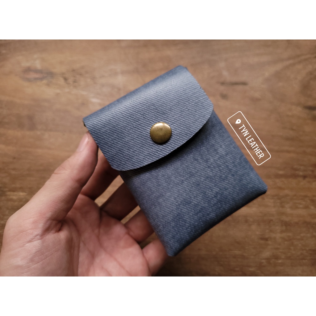 Ví mini da bò thật, Ví mini nam nữ, Ví da handmade, đặt biệt không may