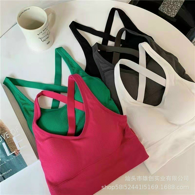 Aó Bra Tập Gym Nữ, Aó Bra Dêt Quảng Châu Đan Dây Freesize Bin Sports A203