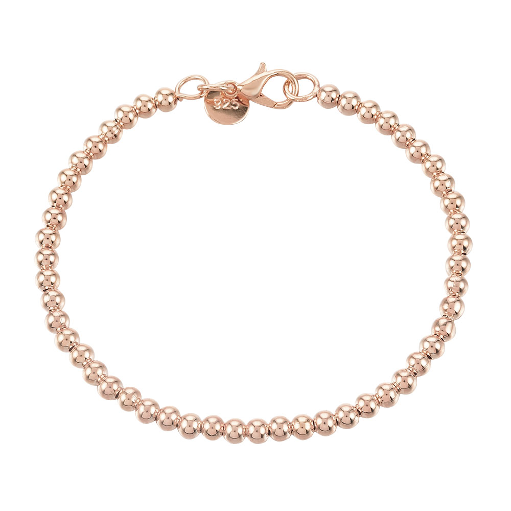 [sweet] woman fashion retro simple Gold Plated Classic Small Buddha Bead Bracelet 4mm Jewelry