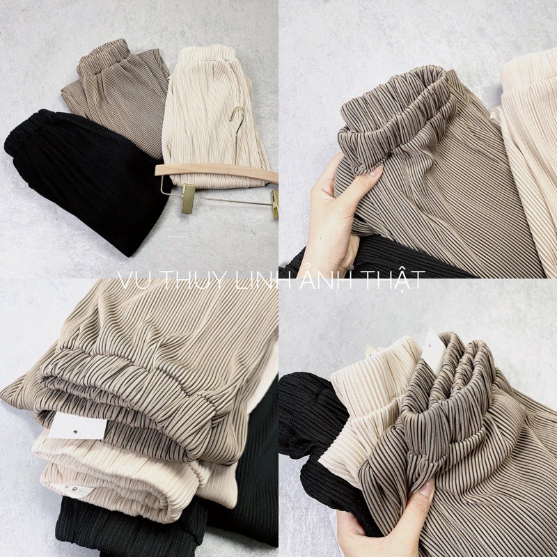 Quần cullotes suông chất đẹp cạp chun tăm to