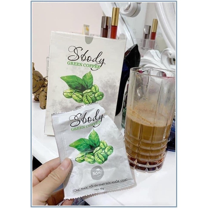 Nấm giảm cân SBody Green Coffee HỘP 12 GÓI CHÍNH HÃNG