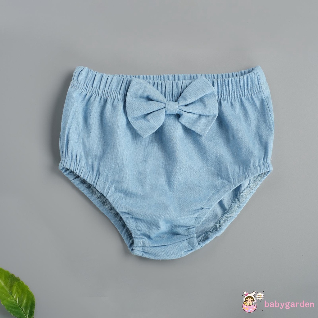 Bộ Áo Liền Quần Trễ Vai Thắt Nơ Và Quần Short Cho Bé Gái