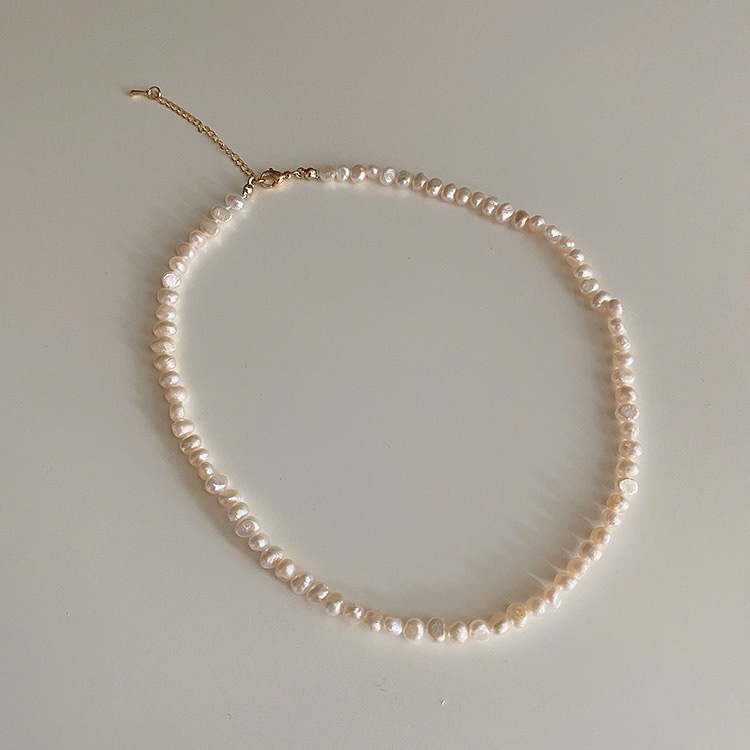 Vòng cổ nữ hạt trai nước ngọt phong cách tiểu thư bánh bèo Larme accessories -DC0102