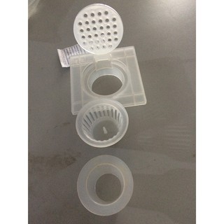 Combo 05 bộ Ga thoát sàn nhựa trắng Ánh Sáng ống 60mm