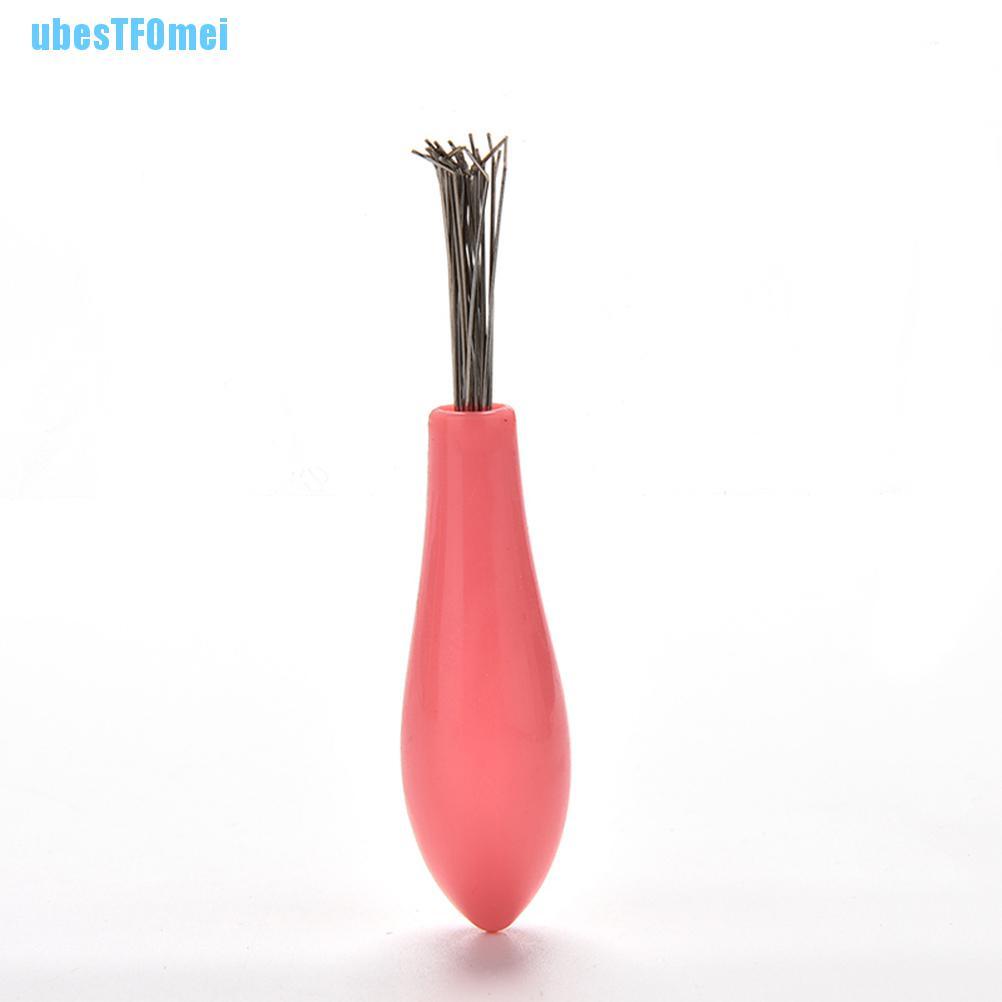 [Hàng mới về] Dụng cụ làm sạch lược chải tóc tay cầm nhựa màu hồng