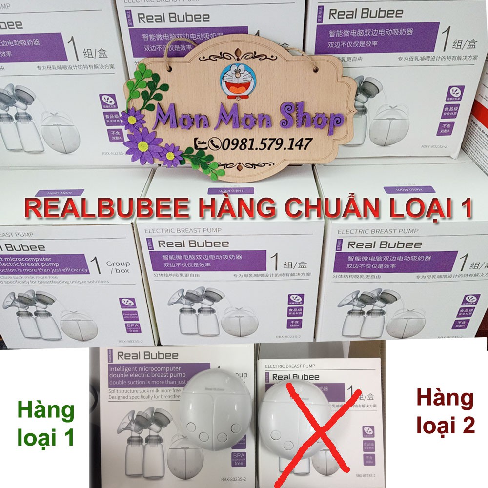 (Loại 1) Combo 5 máy hút sữa điện đôi real bubee/Realbubee