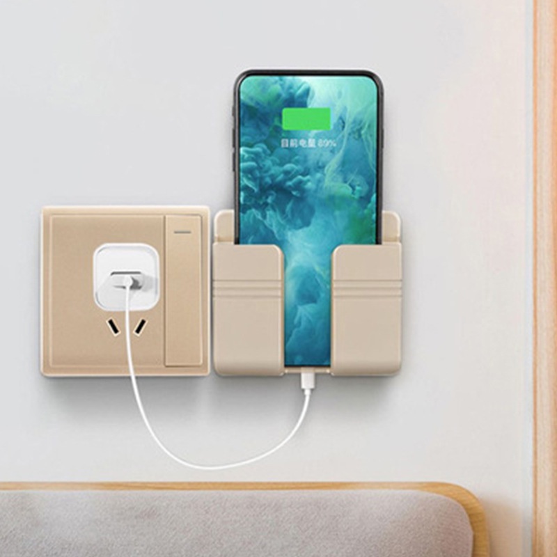 Giá đỡ điện thoại cắm sạc, khay để ĐT, remote TV - Máy lạnh,khay đa năng dán tường không cần khoan