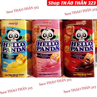Bánh Gấu HELLO PANDA meiji 50g (Vị Dâu, Vị Kem Sữa, Vị SôCôla)
