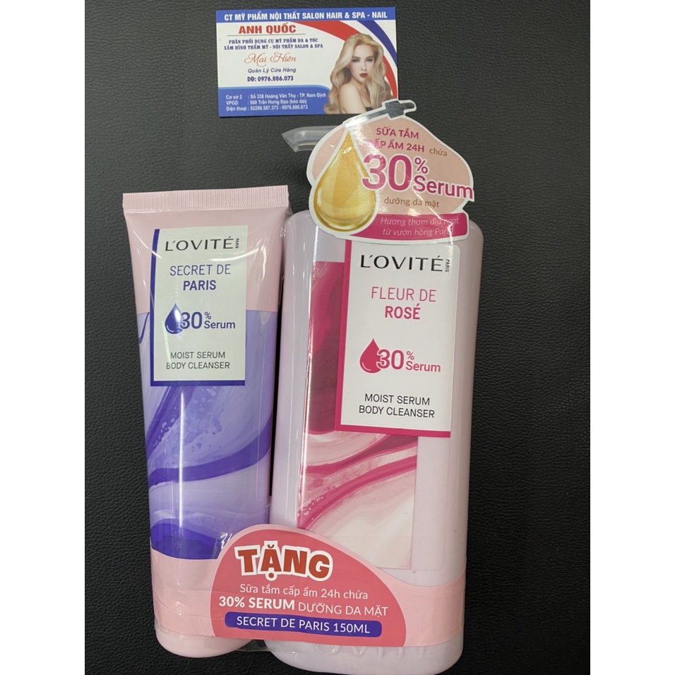 SỮA TẮM SERUM LOVITE DƯỠNG ẨM 700ML