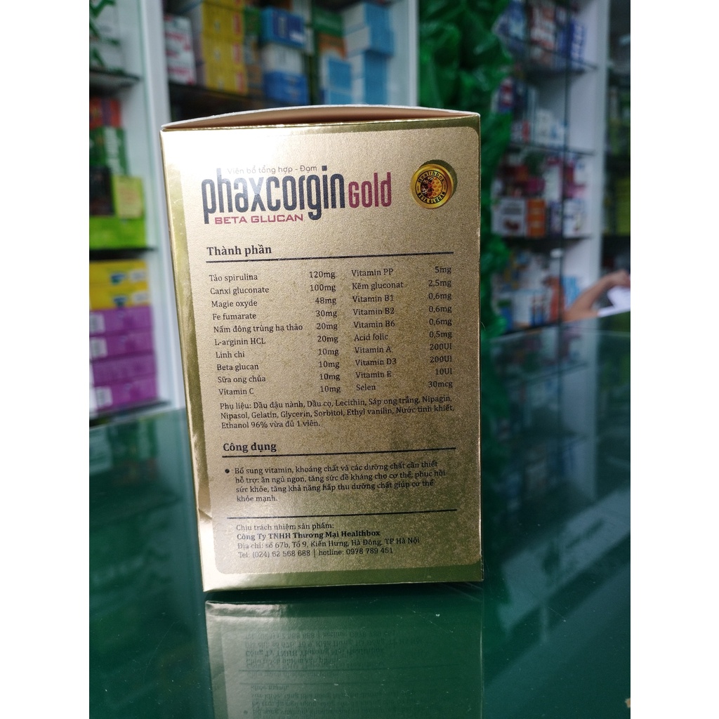 {Đạm tổng hợp} Phaxcorgin Gold - Hỗ trợ tăng sức đề kháng bồi bở cơ cơ thể giảm suy nhược mệt mỏi, phục hồi sức khoẻ