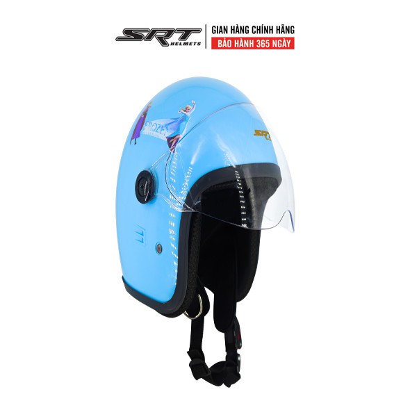 Mũ bảo hiểm 3 4 SRT trẻ em - kính cao cấp