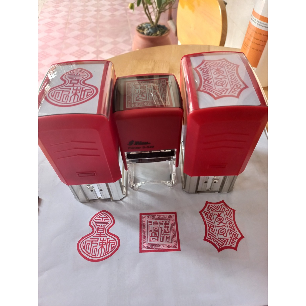 Dấu triện tam bảo liền mực