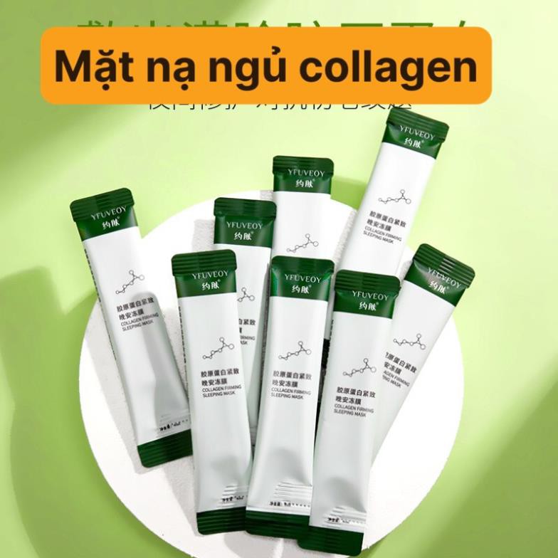 Mặt Nạ Ngủ Collagen trắng sáng da, Đàn Hồi, Giảm Nếp Nhăn, Tái Tạo Da