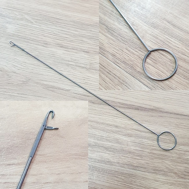 Cây Lộn Dây Vải Trong May Vá Thân Kim Loại Liền Khối Đầu Móc Khóa Động Giữ Vải Chuyên Dụng Chiều Dài 26,5 cm