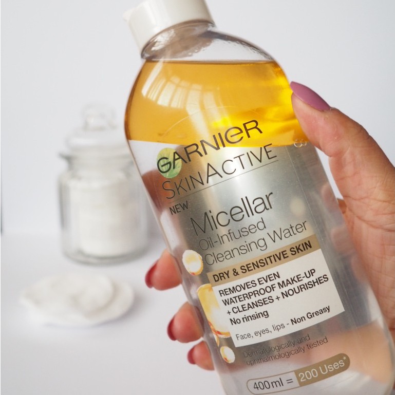 [người bán địa phương] Nước Tẩy Trang Garnier Micellar Vàng Dầu Pháp (400ml) tẩy trang sạch sâu, hiệu quả - 2016 Skincar
