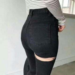 Quần jeans rách sau cá tính nha