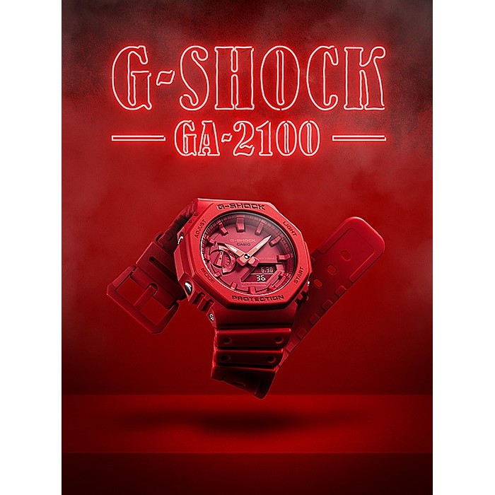 Đồng Hồ Casio Nam Dây Nhựa GSHOCK GA-2100-4ADR Chính Hãng