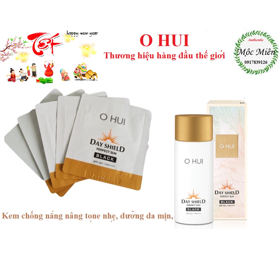 Combo 30 gói, 60 gói, 120 gói Kem chống nắng Ohui đen Ohui Day Shield Perfect Sun Black