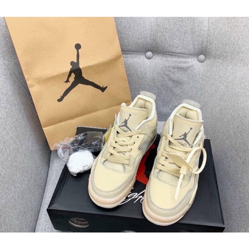 GIẦY JD4 OFF WHITE KEM VÀNG SC [ FREESHIP + BOX ]