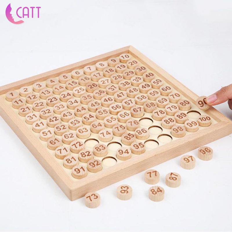 Bộ Đồ Chơi Học Toán Bằng Gỗ 1 Đến 100 Số Montessori Dành Cho Trẻ Em 1 Tuổi