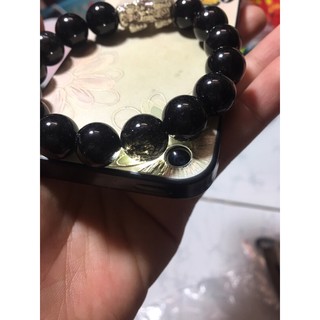 Vòng phong thuỷ tóc đen 10li mix tỳ hưu
