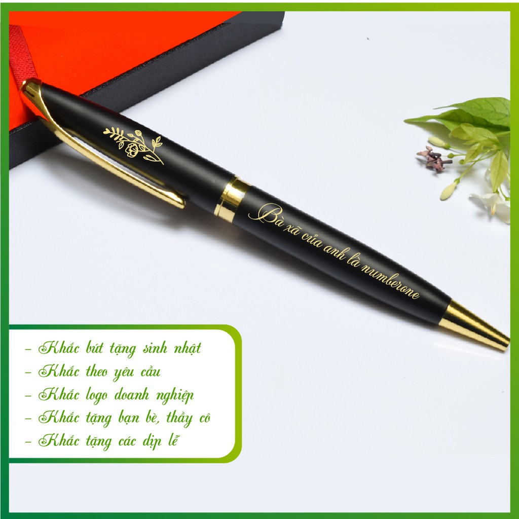 Bút kim loại💖HVP💖khắc tên,logo,câu chúc theo yêu cầu - Bút khắc tên làm quà tặng sinh nhật cho thầy cô,bạn bè,Sếp-BKV09