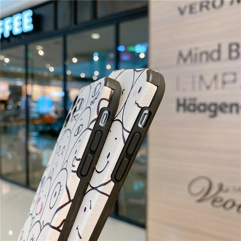 Ốp điện thoại da silicon mềm họa tiết mặt cười cho iPhone 12 Pro Max ip11 X XR 7 8 Plus Xs Max | BigBuy360 - bigbuy360.vn