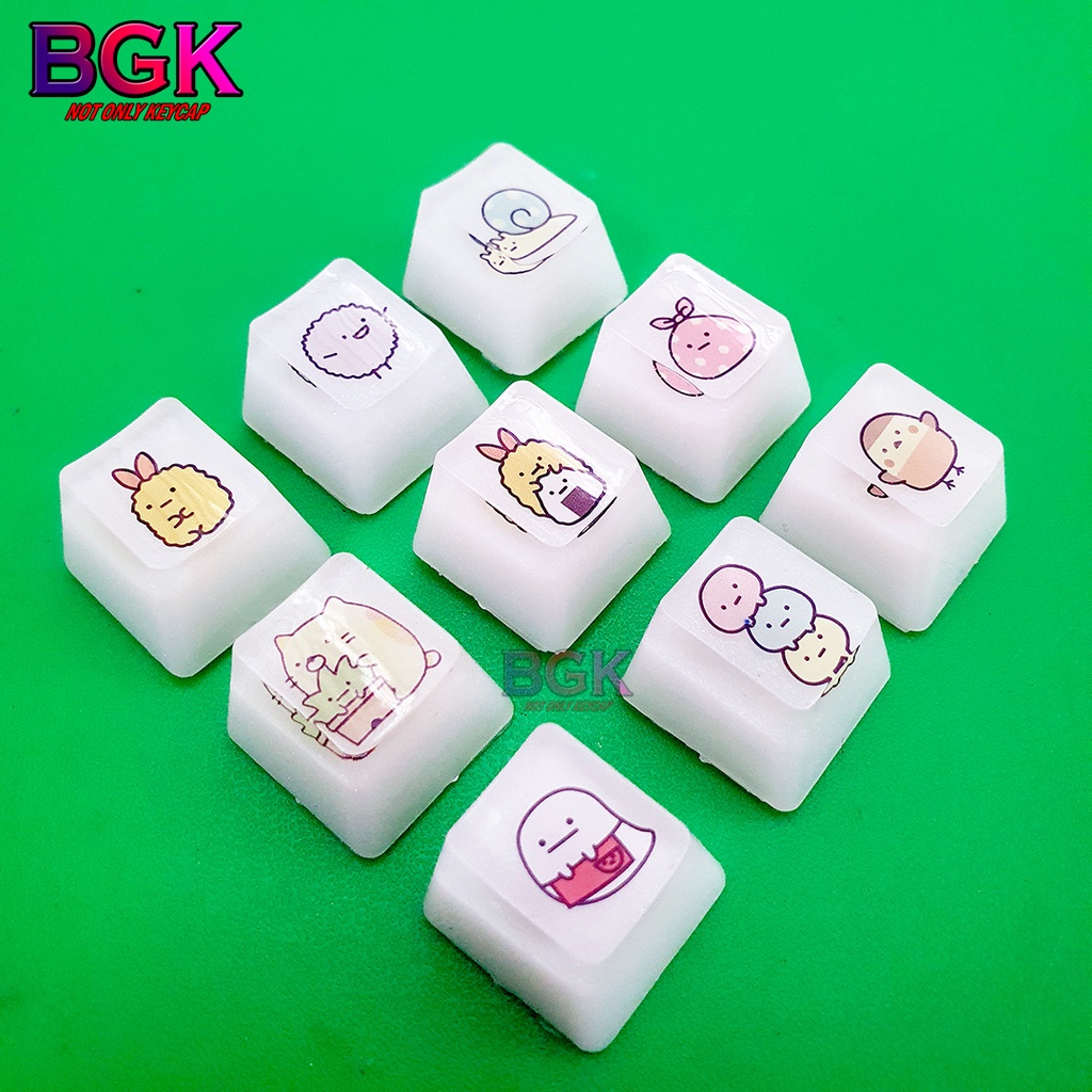 Keycap Lẻ Artisan OEM Profile Chủ Đề Hoạt Hình Dễ Thương 1 ( cast resi, keycap resin độc lạ )