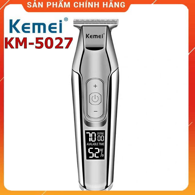 Tông Đơ Cắt Tóc, Bấm Viền, Chấn Viền Kemei 5027 Cao Cấp - Đã Mài Chuốt Lưỡi - Bảo Hành 12 Tháng - Lỗi 1 Đổi 1