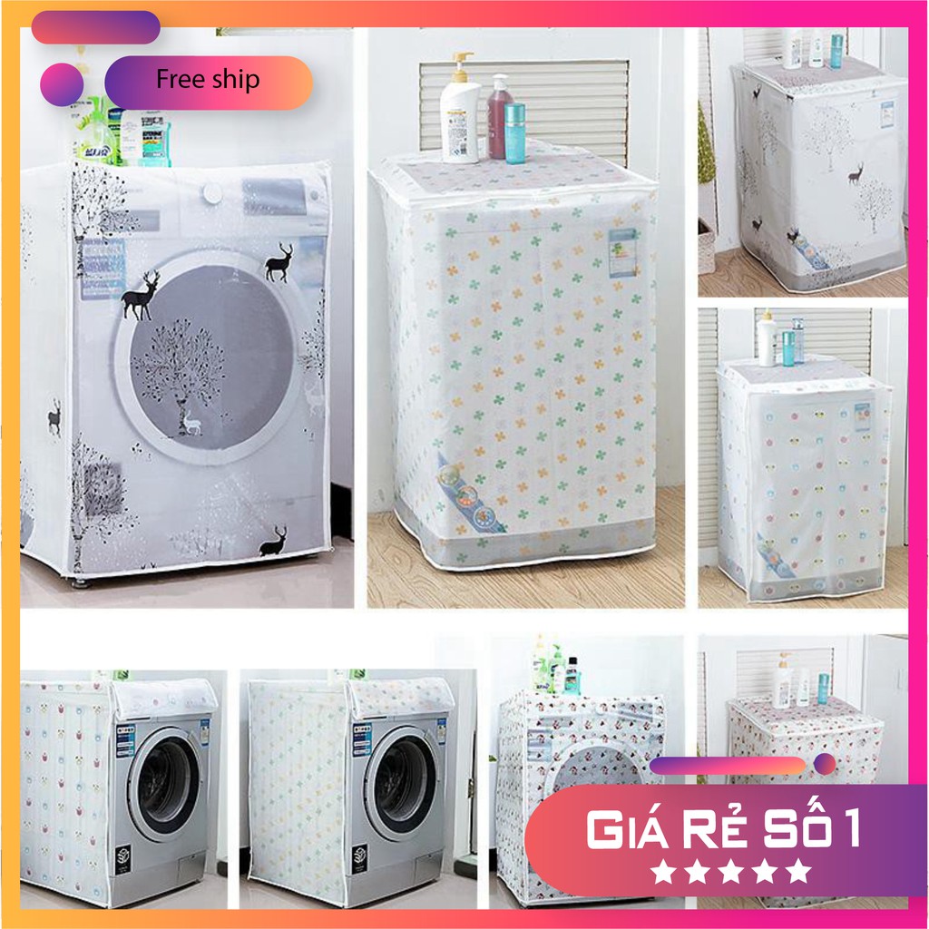 FREESHIP Áo trùm máy giặt , che máy giặt Cửa trước: 83x60x56cm -THSHOP