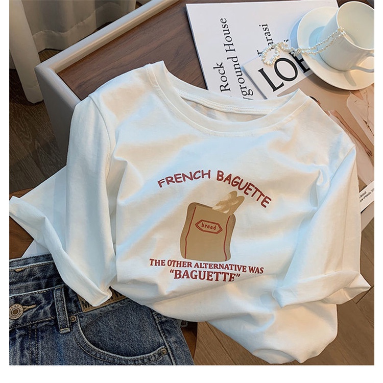 Áo Thun Tay Ngắn In Họa Tiết Dễ Thương Vui Nhộn Thời Trang Mùa Hè Cho Nữ