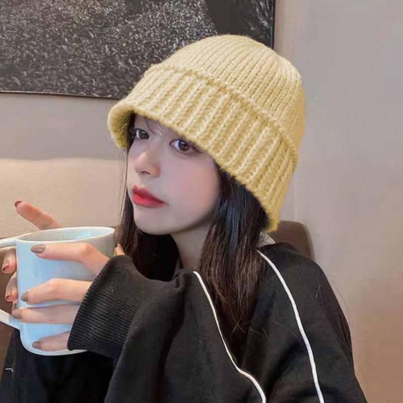 Mũ Bucket Dệt Kim Màu Sắc Đơn Giản Phong Cách Hàn Quốc