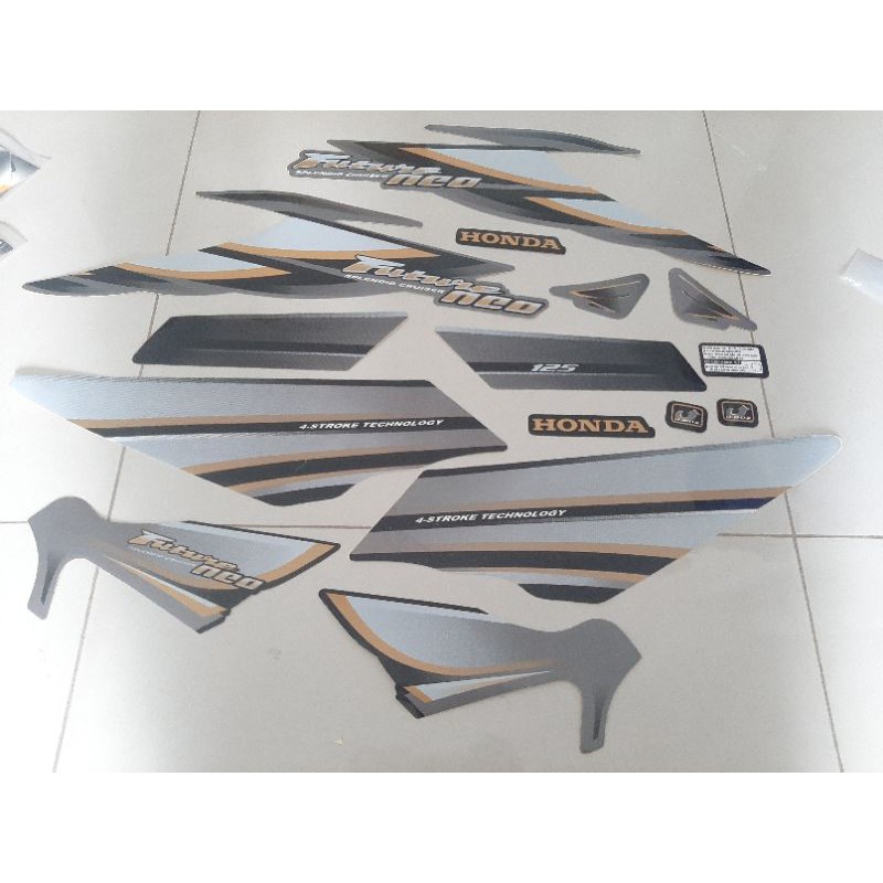 Bộ tem dán xe Future neo 125 màu xám đen xịn cao cấp