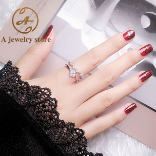 Nhẫn Nữ Thiết Kế Đơn Giản Đính Đá Thời Trang