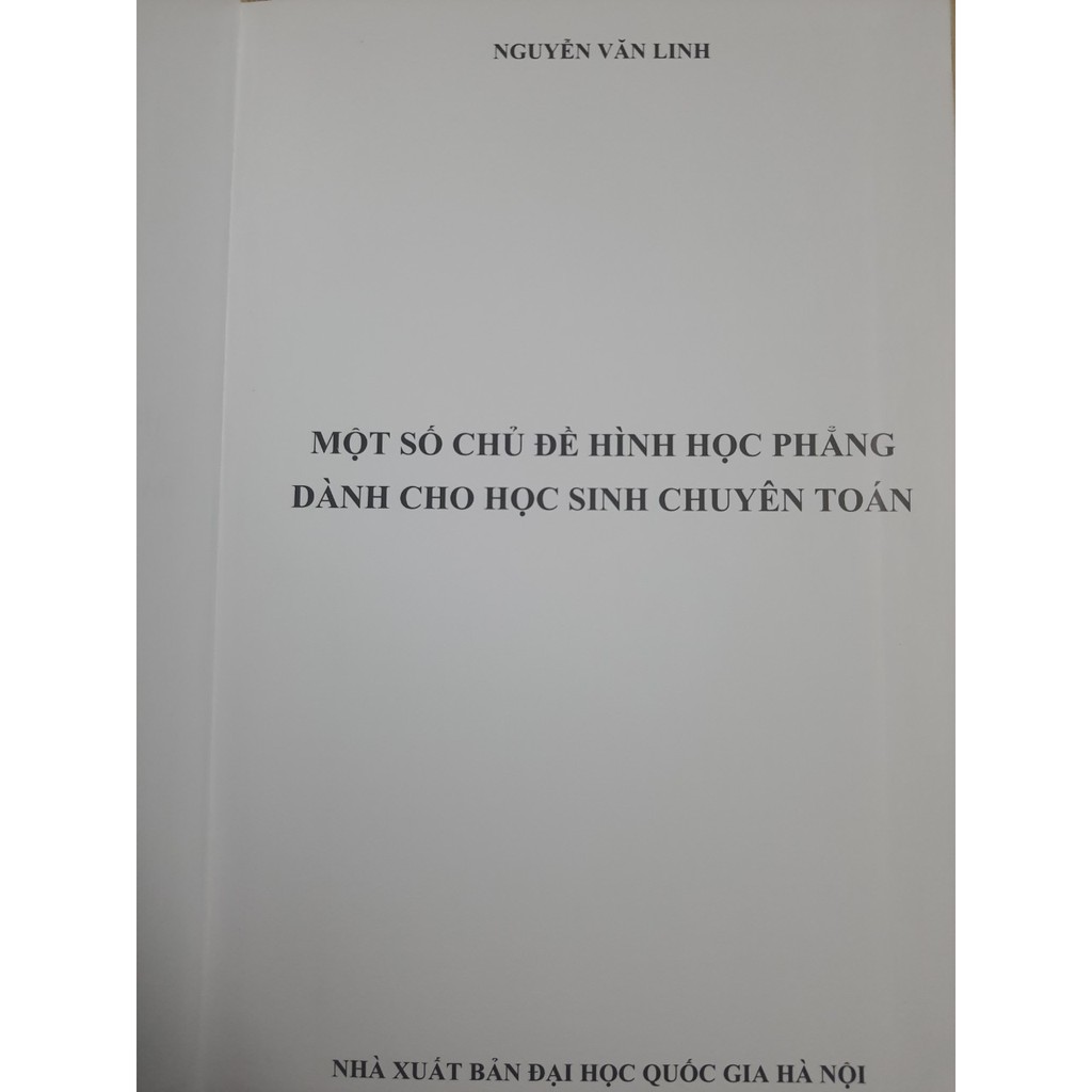 Sách - Một số chủ đề Hình học phẳng dành cho học sinh chuyên Toán