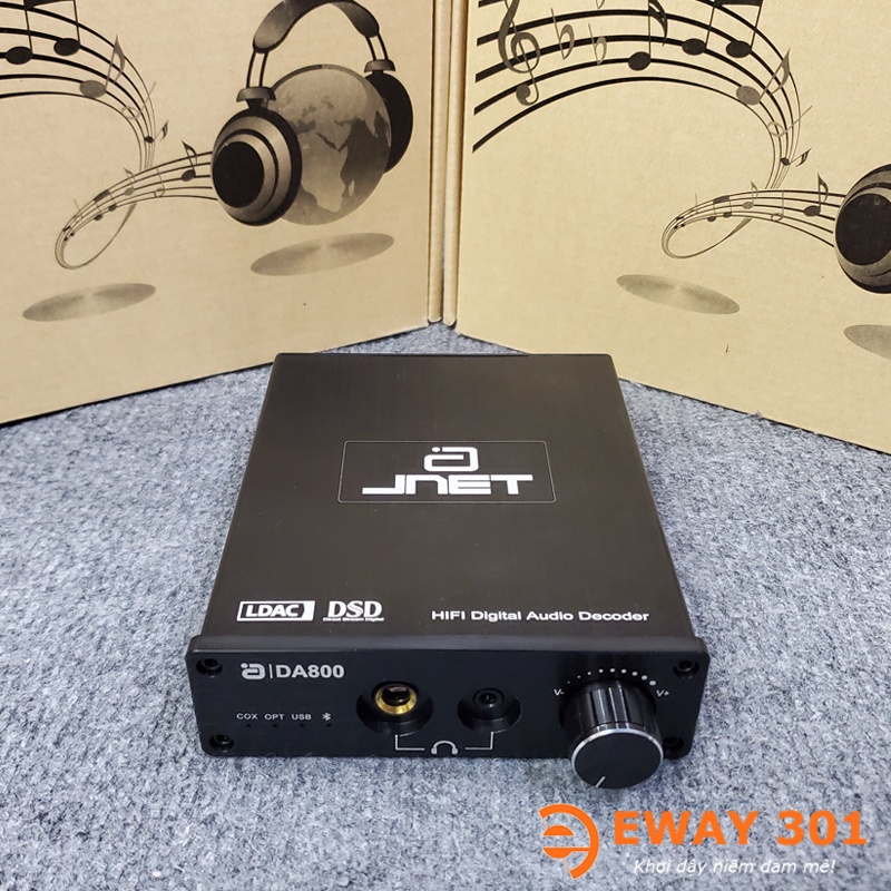 Đầu Giải Mã Âm Thanh JNET DAC DA800 | 32Bit/384kHz DSD256 Bluetooth 5.1 | Tặng Dây Quang & Dây AV