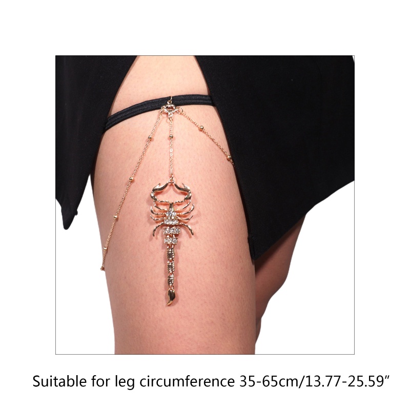 Vòng Đeo Đùi Hình Bò Cạp Phối Dây Xích Chống Trượt Thời Trang Mùa Hè Cho Nữ