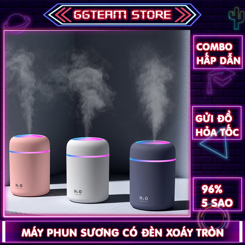 Máy phun sương mini tạo ẩm, xông tinh dầu giúp phòng thơm mát, BH 1 tháng - GGTeam