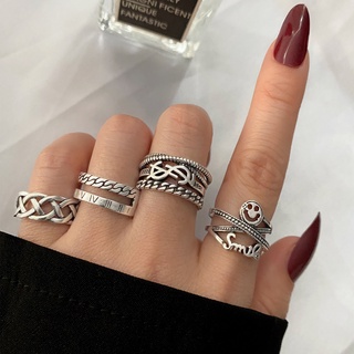 Nhẫn Thời Trang Retro Cá Tính Nhiều Kiểu Tùy Chọn