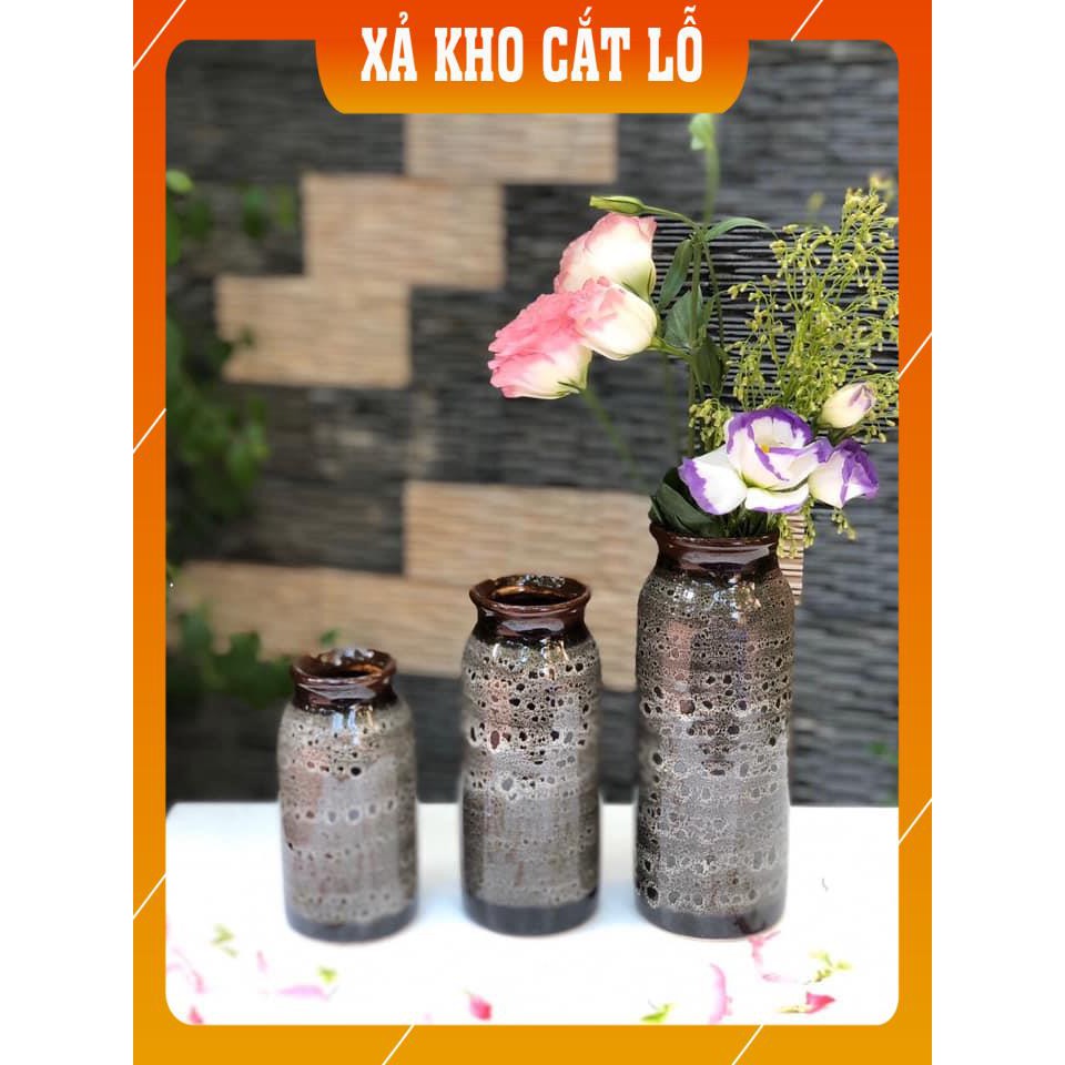 ( ĐẸP NHẤT - SANG NHẤT SET 3 LỌ) LỌ CẮM HOA, BÌNH HOA ĐẸP MEN HỎA BIẾN CAO CẤP NHẤT GỐM BÁT TRÀNG