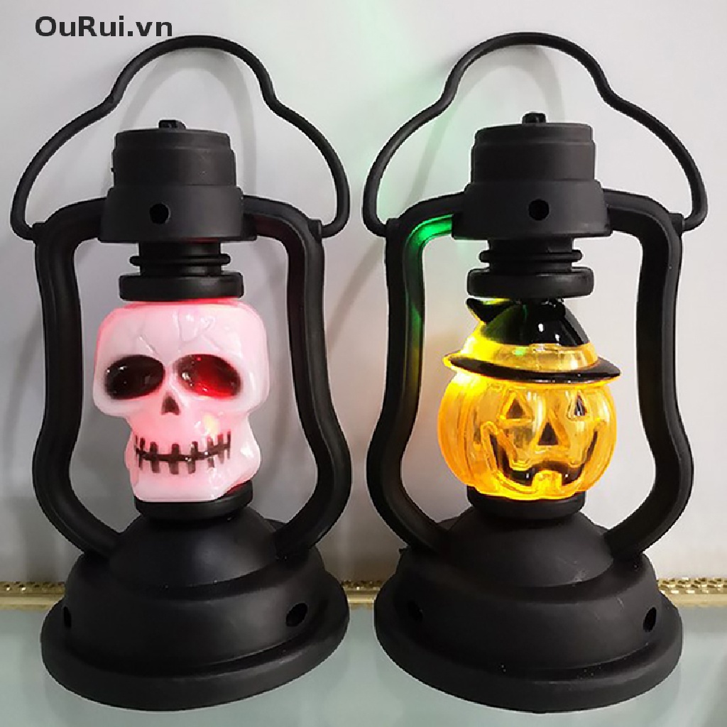 Đèn Lồng LED Hình Đầu Lâu Bí Ngô Trang Trí Halloween