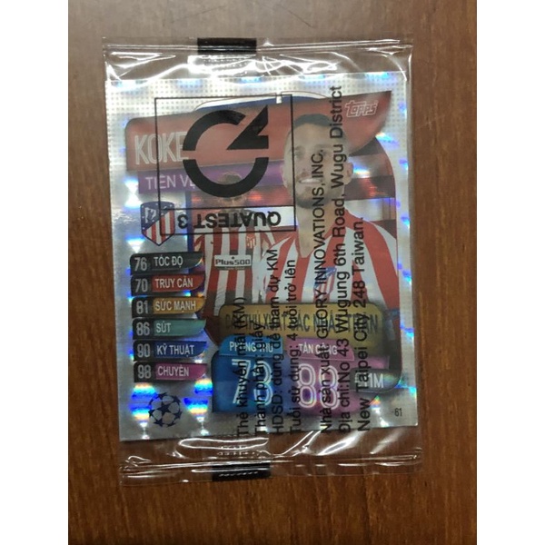 Thẻ lấp lánh Poca Match Attax