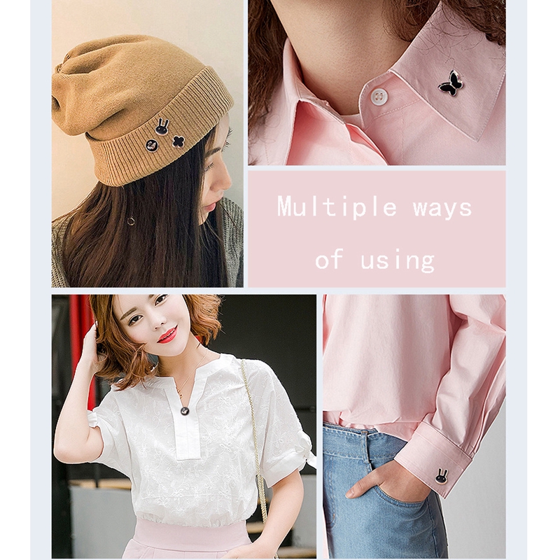 Bộ 10 ghim cài áo nhỏ thời trang Hàn Quốc phụ kiện cố định trang trí sáng tạo