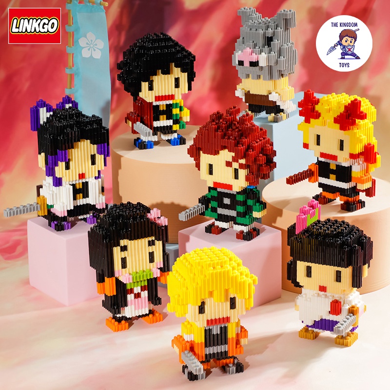 Đồ Chơi Lắp Ráp LINKGO Thanh Kiếm Diệt Quỷ Mô Hình Nhân Vật 3D Chibi Trong Kimetsu no Yaiba Đồ Chơi Thông Minh