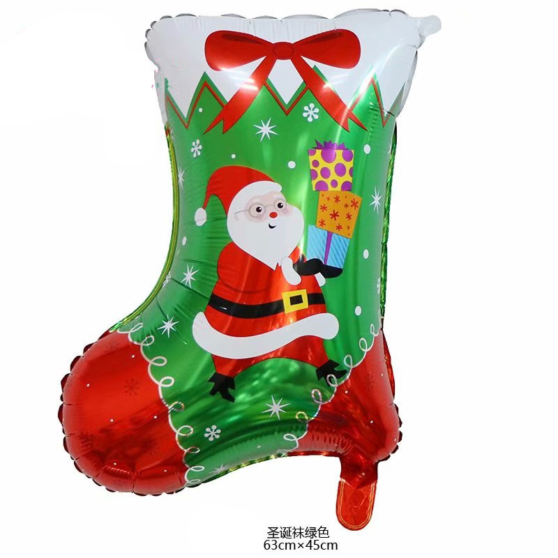 Bong bóng họa tiết ông già noel / người tuyết / tuần lộc trang trí giáng sinh
