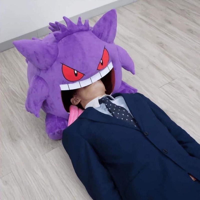 Bộ chăn ga thú nhồi bông Pokémon gengar ngộ nghĩnh dễ thương