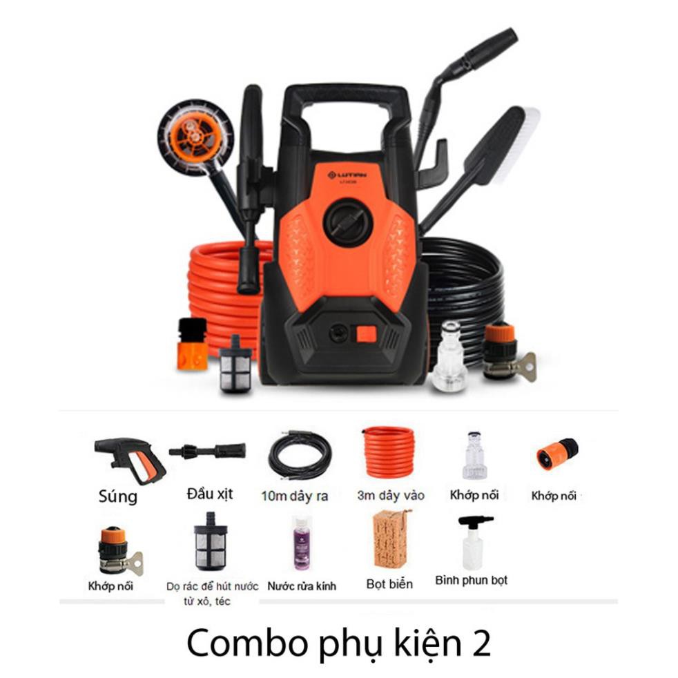 Máy rửa xe hơi xe máy phun nước LUTIAN LT303B công suất 1400W BẢO HÀNH 1 NĂM